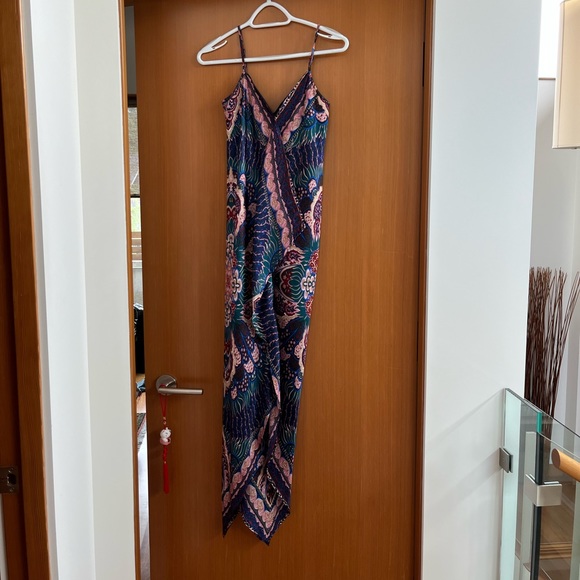 Women’s Kersh patterned midi slip dress - Picture 2 of 5